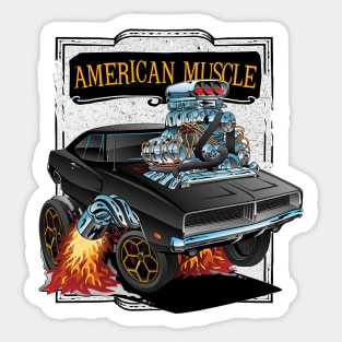 American Muscle Car Sticker